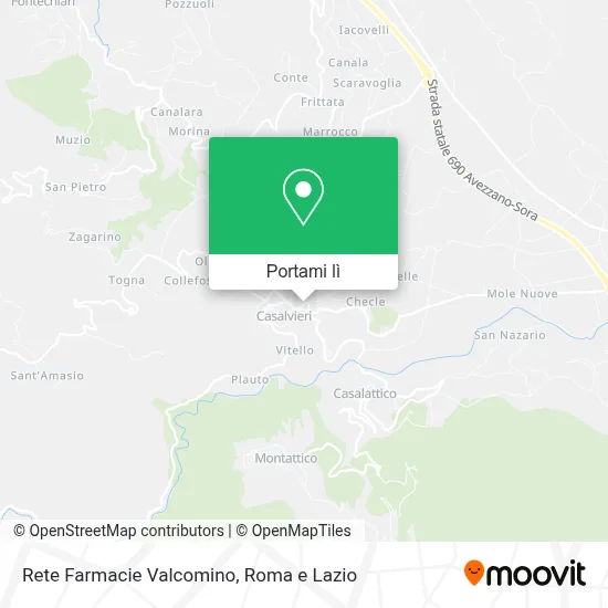 Mappa Rete Farmacie Valcomino