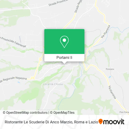 Mappa Ristorante Le Scuderie Di Anco Marzio