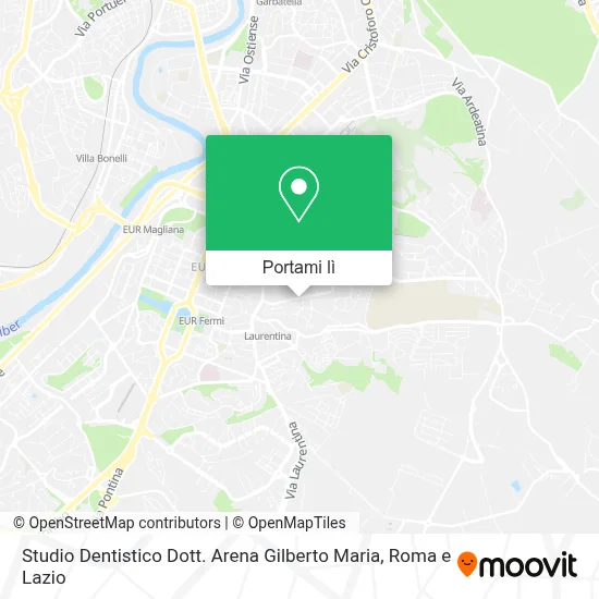 Mappa Studio Dentistico Dott. Arena Gilberto Maria