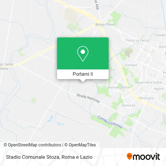 Mappa Stadio Comunale Stoza