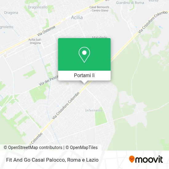 Mappa Fit And Go Casal Palocco