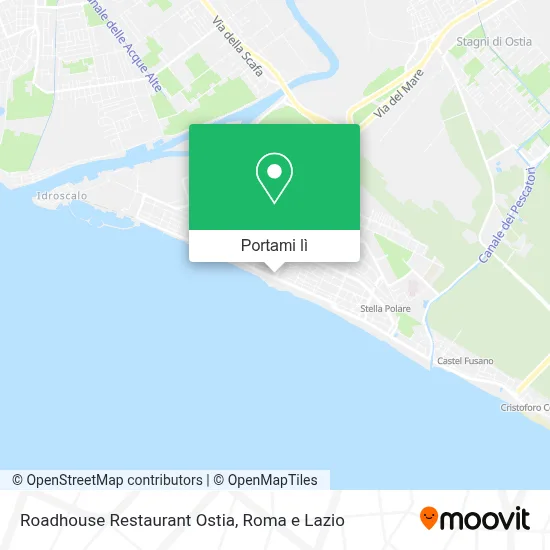 Mappa Roadhouse Restaurant Ostia