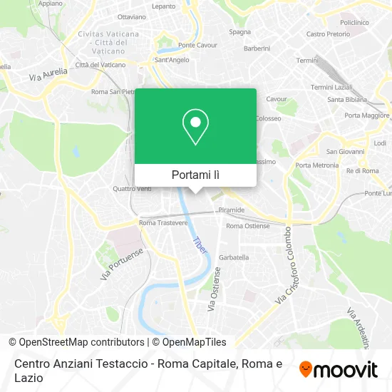 Mappa Centro Anziani Testaccio - Roma Capitale