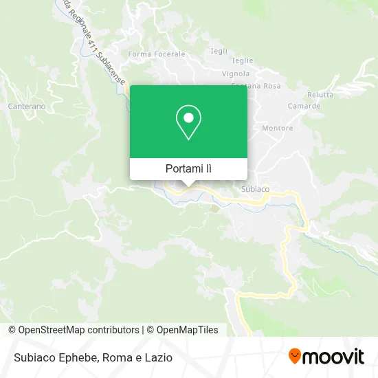 Mappa Subiaco Ephebe