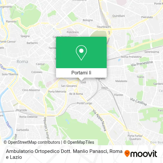 Mappa Ambulatorio Ortopedico Dott. Manlio Panascì