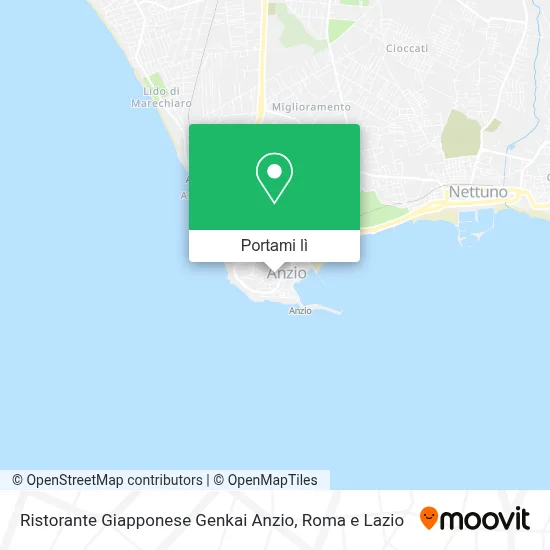 Mappa Ristorante Giapponese Genkai Anzio