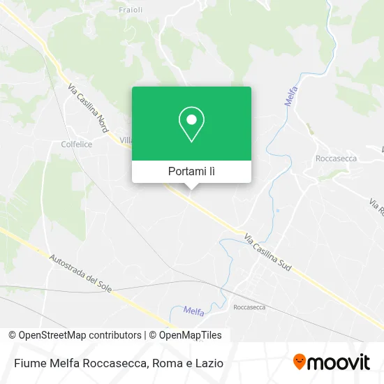 Mappa Fiume Melfa Roccasecca