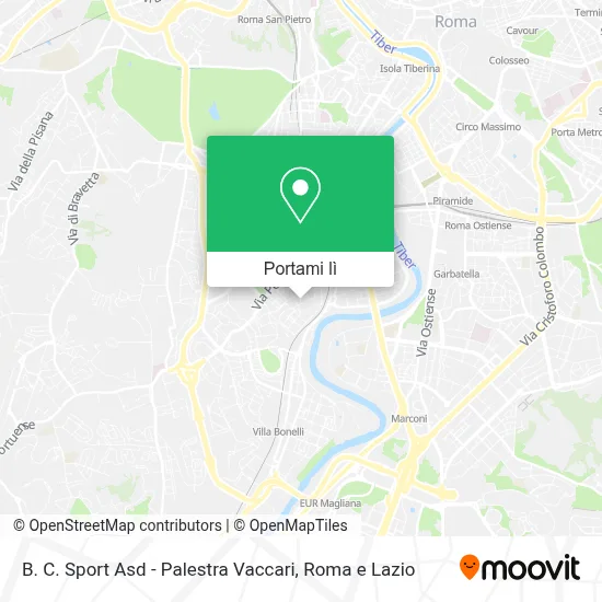 Mappa B. C. Sport Asd - Palestra Vaccari