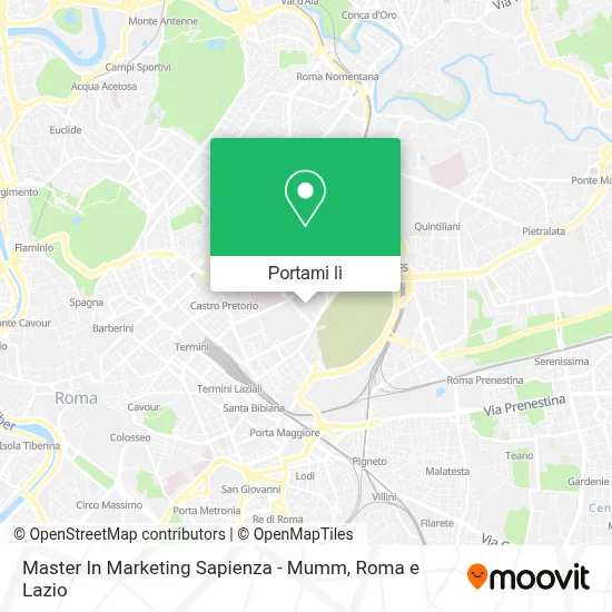 Mappa Master In Marketing Sapienza - Mumm