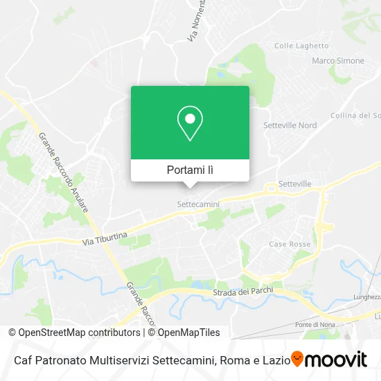 Mappa Caf Patronato Multiservizi Settecamini