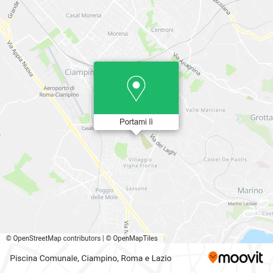 Mappa Piscina Comunale, Ciampino