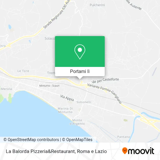 Mappa La Balorda Pizzeria&Restaurant