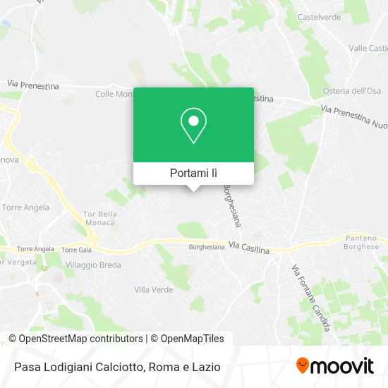 Mappa Pasa Lodigiani Calciotto