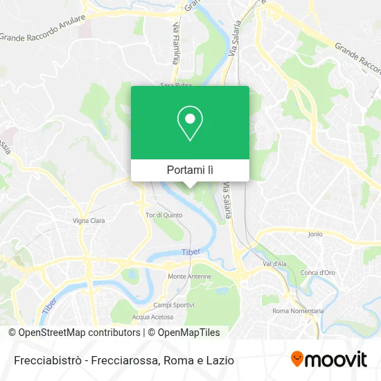 Mappa Frecciabistrò - Frecciarossa