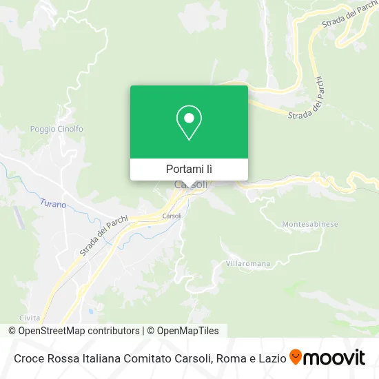 Mappa Croce Rossa Italiana Comitato Carsoli