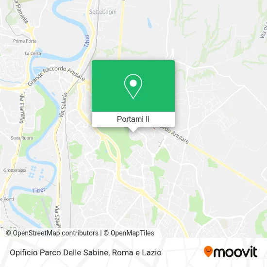 Mappa Opificio Parco Delle Sabine