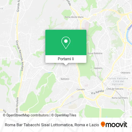 Mappa Roma Bar Tabacchi Sisal Lottomatica