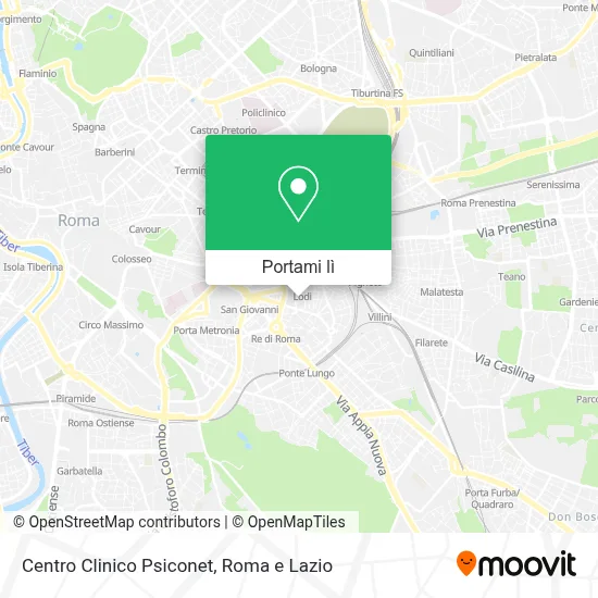 Mappa Centro Clinico Psiconet
