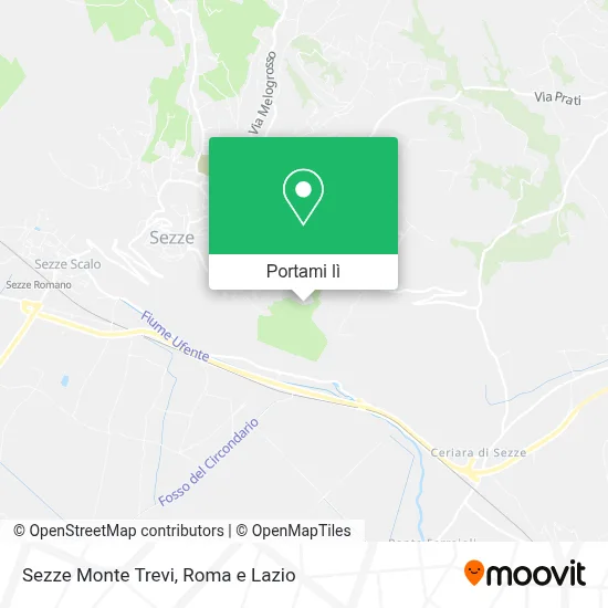 Mappa Sezze Monte Trevi