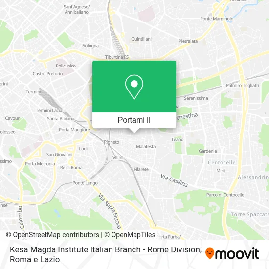 Mappa Kesa Magda Institute Italian Branch - Rome Division