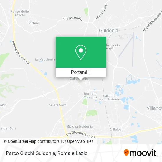 Mappa Parco Giochi Guidonia