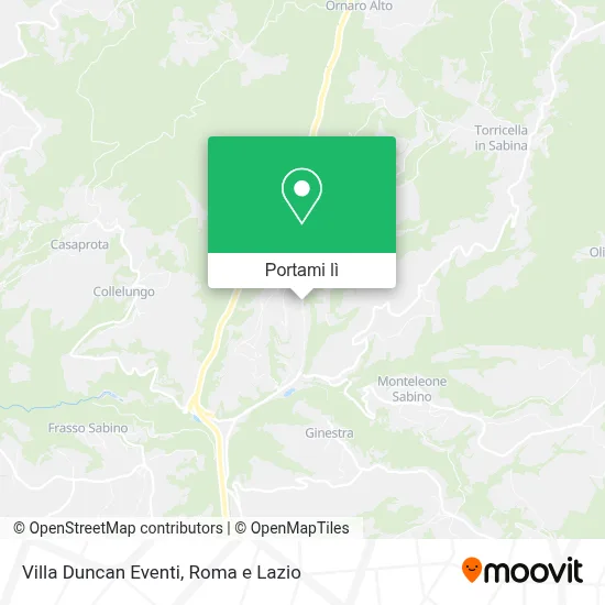 Mappa Villa Duncan Eventi