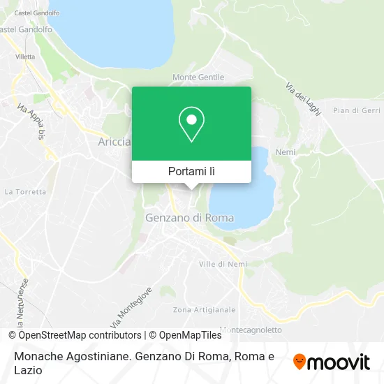 Mappa Monache Agostiniane. Genzano Di Roma