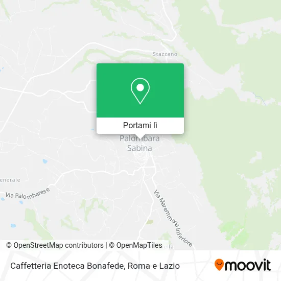 Mappa Caffetteria Enoteca Bonafede