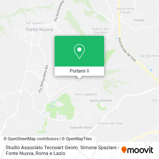 Mappa Studio Associato Tecnoart Geom. Simone Spaziani - Fonte Nuova