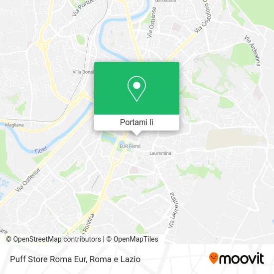 Mappa Puff Store Roma Eur