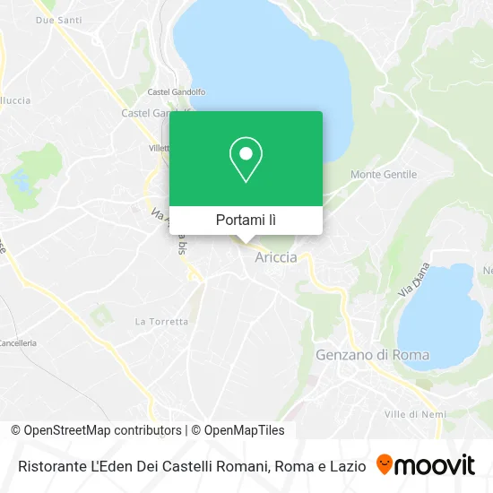 Mappa Ristorante L'Eden Dei Castelli Romani