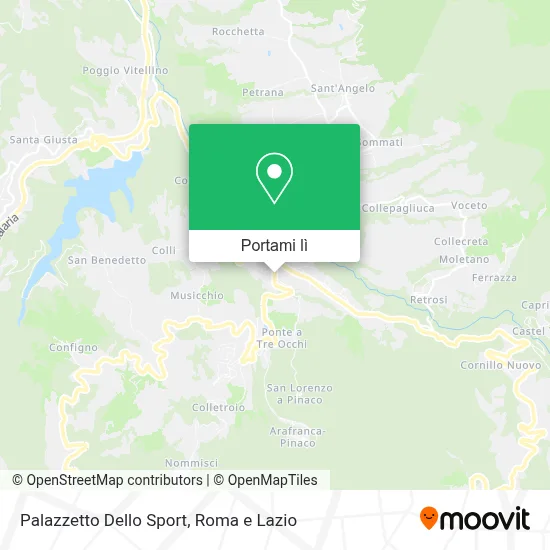 Mappa Palazzetto Dello Sport