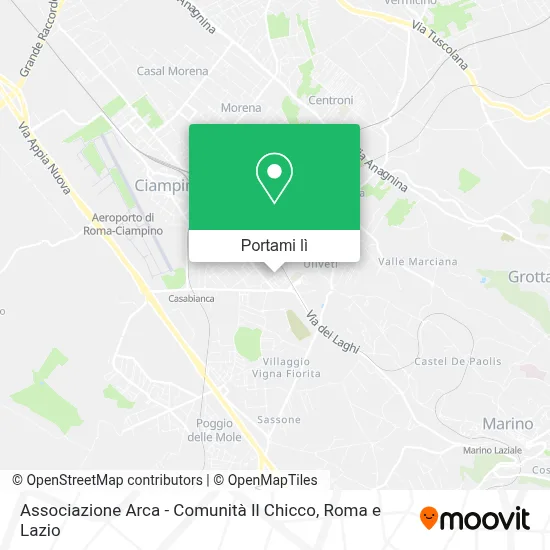 Mappa Associazione Arca - Comunità Il Chicco