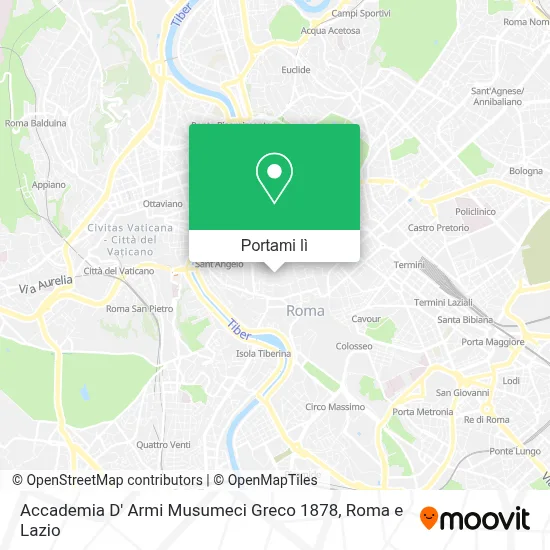 Mappa Accademia D' Armi Musumeci Greco 1878
