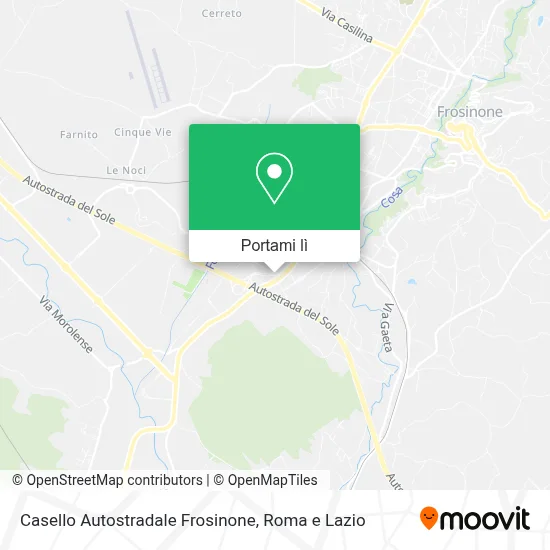 Mappa Casello Autostradale Frosinone