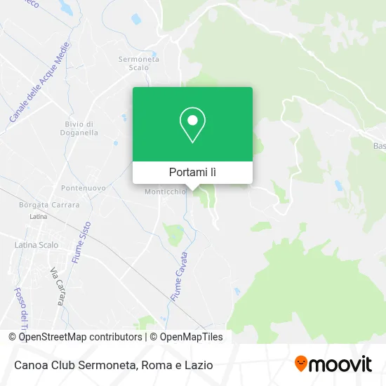 Mappa Canoa Club Sermoneta
