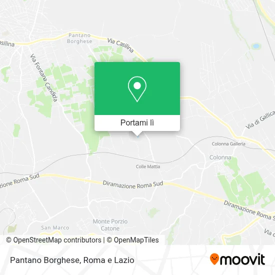 Mappa Pantano Borghese
