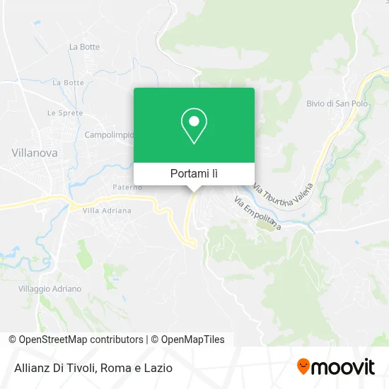Mappa Allianz Di Tivoli