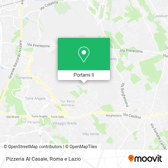 Mappa Pizzeria Al Casale