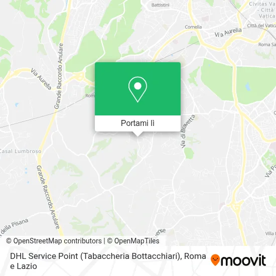 Mappa DHL Service Point (Tabaccheria Bottacchiari)