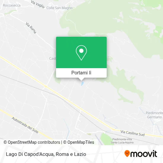 Mappa Lago Di Capod'Acqua