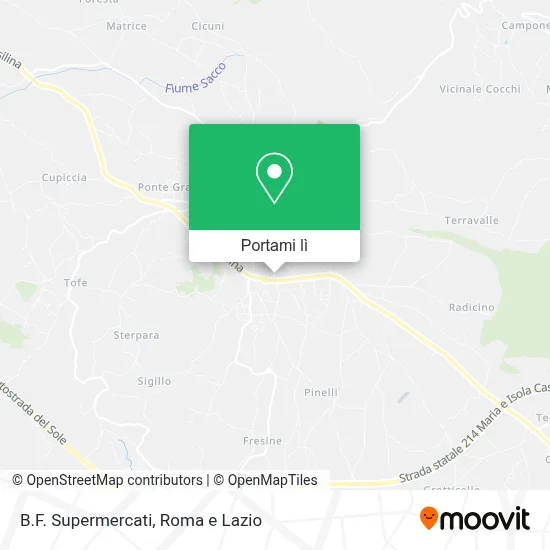 Mappa B.F. Supermercati