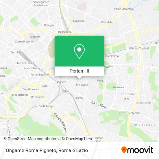 Mappa Ongame Roma Pigneto