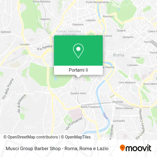 Mappa Musci Group Barber Shop - Roma