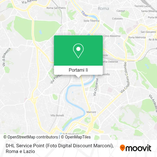 Mappa DHL Service Point (Foto Digital Discount Marconi)