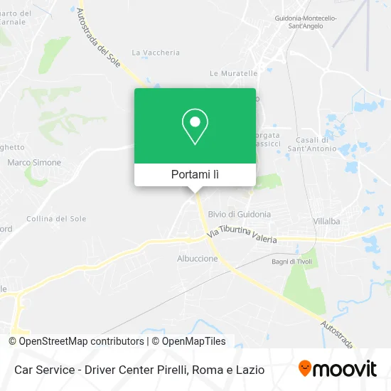 Mappa Car Service - Driver Center Pirelli
