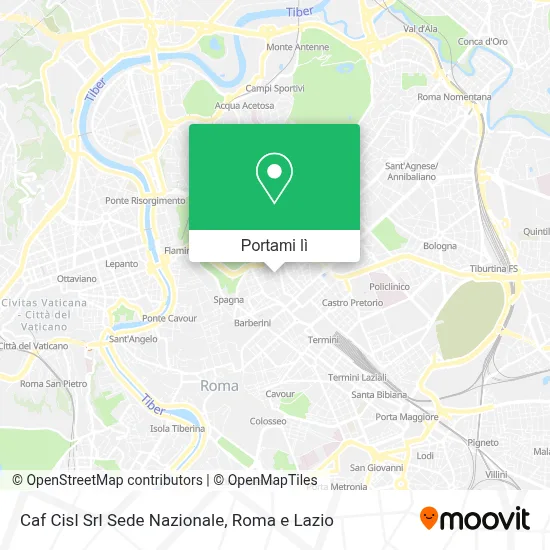 Mappa Caf Cisl Srl Sede Nazionale