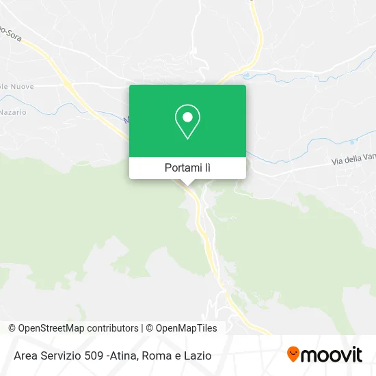 Mappa Area Servizio 509 -Atina