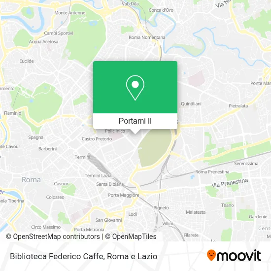 Mappa Biblioteca Federico Caffe