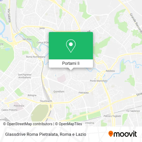 Mappa Glassdrive Roma Pietralata